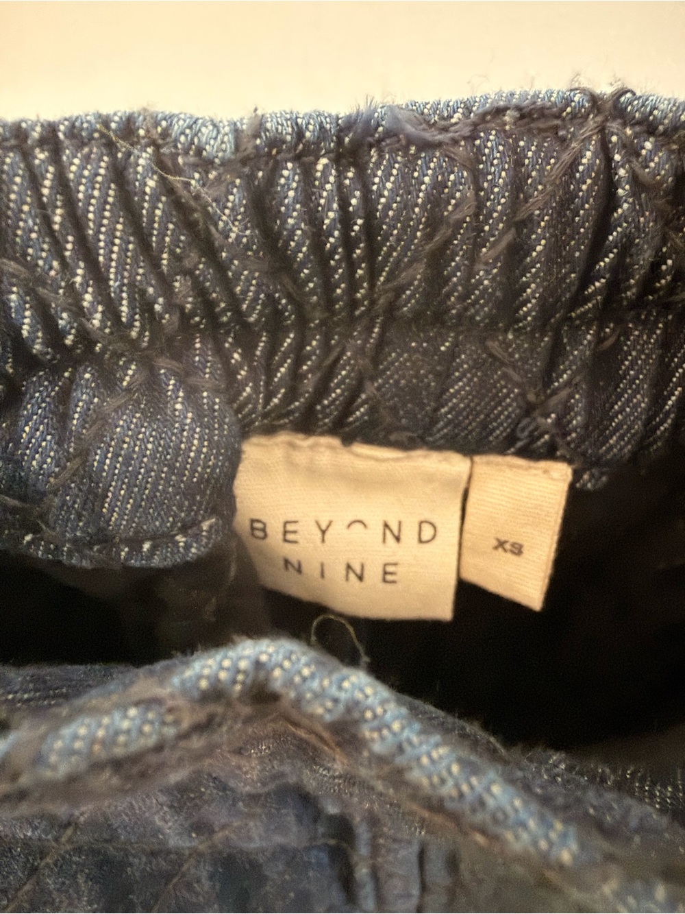 Beyond Nine Amala Quilted Denim Trousers - Picture 4 of 4